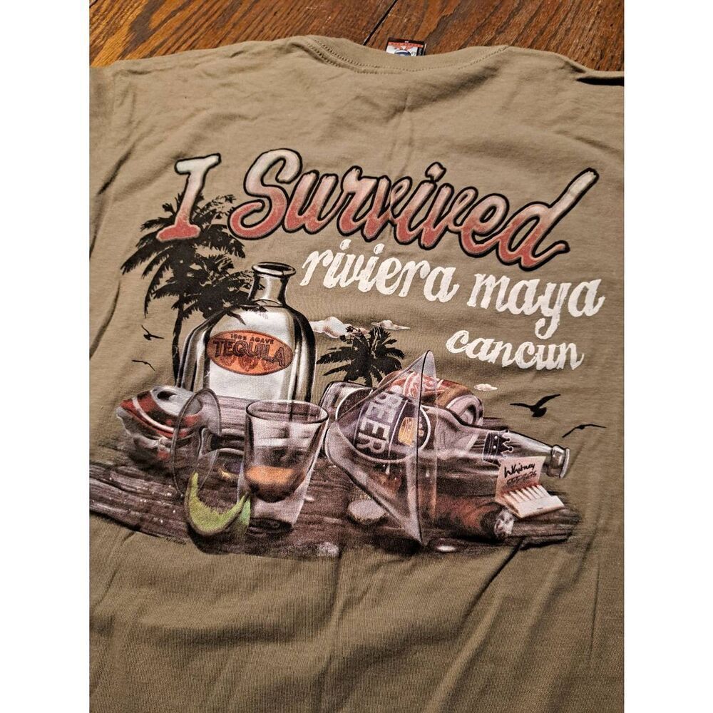 New 2010 DuckCo Riviera Maya Mexico Adult Medium Brown Vacation Novelty T-Shirt